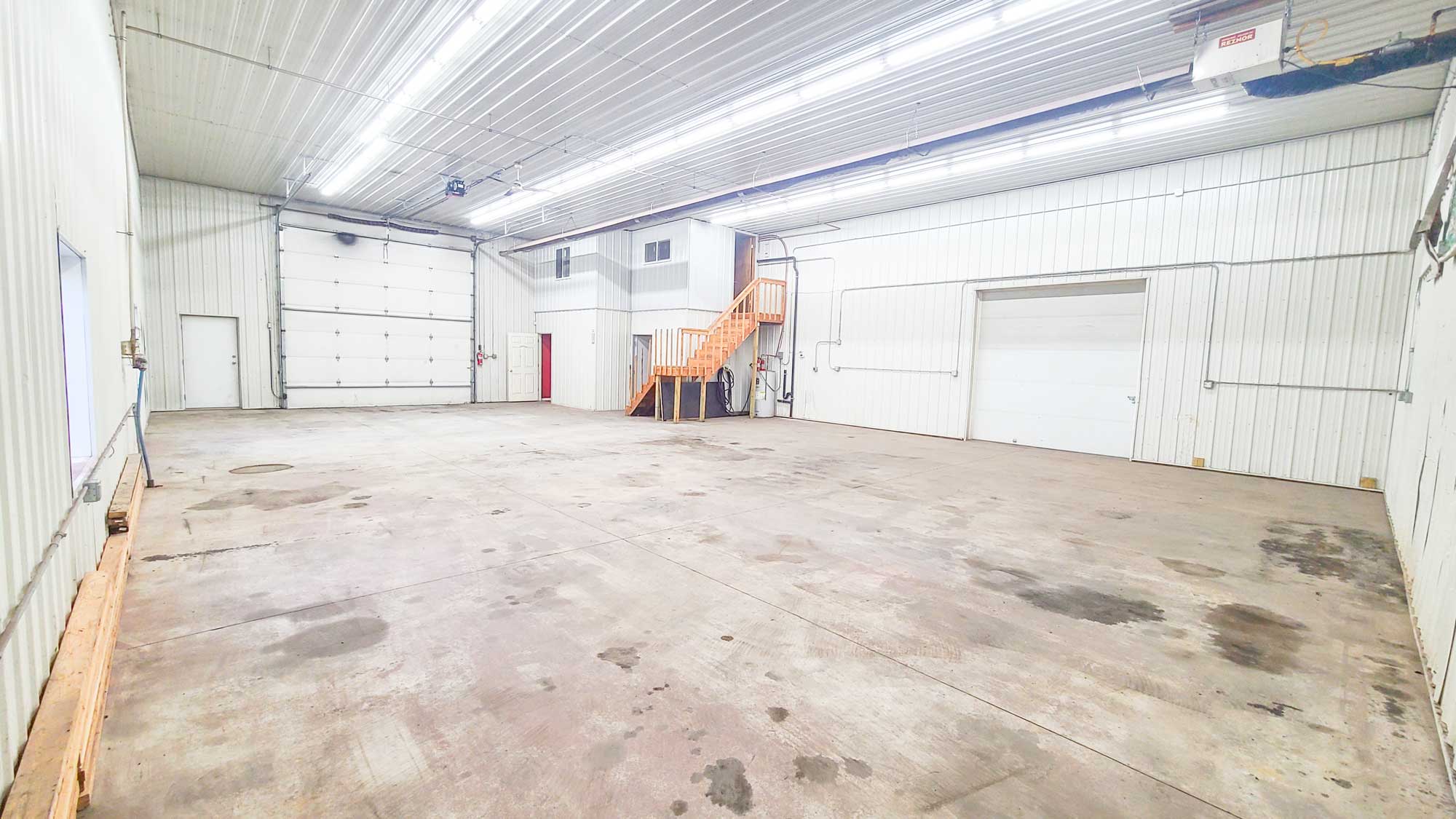 Shops for rent near me with steel lined interior and 16 foot ceilings.