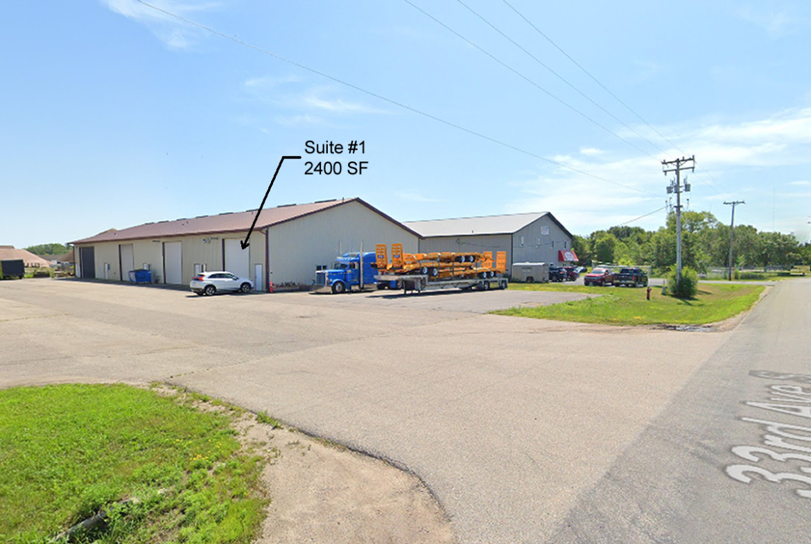 Multi tenant pole barn building for contractor flex space rentals.